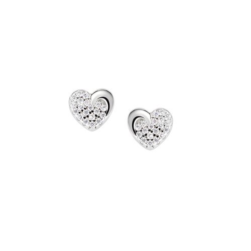 Orecchini Amen AMORE – Argento 925 Con Zirconi Bianchi – Collezione Love – Confezione Originale